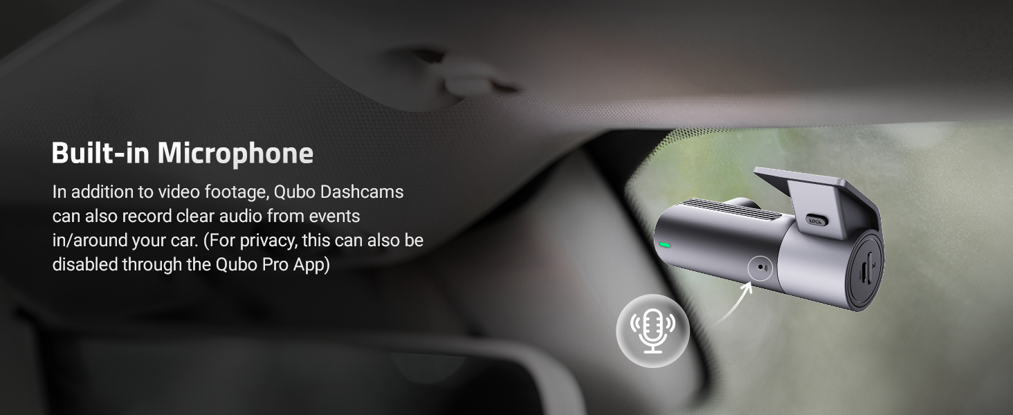 Qubo Car Dashcam [New Launch] Pro 2K Front + Rear by Hero Group | Dual Channel Dash Cam | Wide Angle View | G-Sensor | Wi-Fi | Emergency Recording | Supports Up to 1 TB SD Card