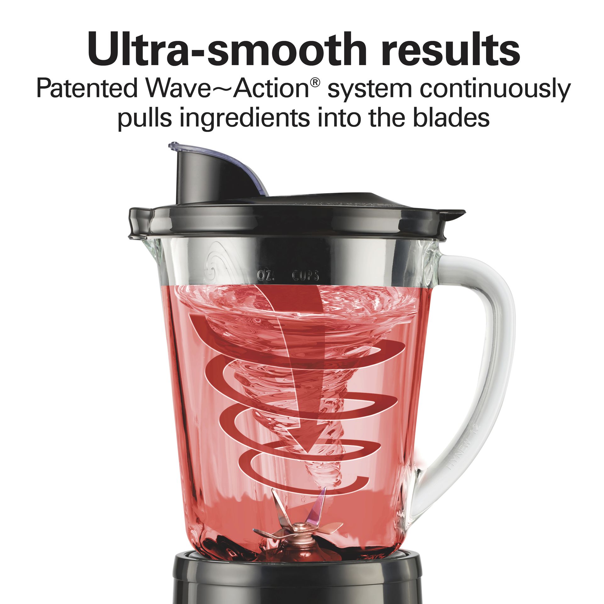 Hamilton Beach Wave Crusher Blender for Smoothies With 40 Oz Glass Jar