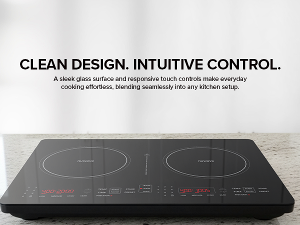 Nuwave PIC Double Portable Induction Cooktop, 900W/1500W/1800W Options