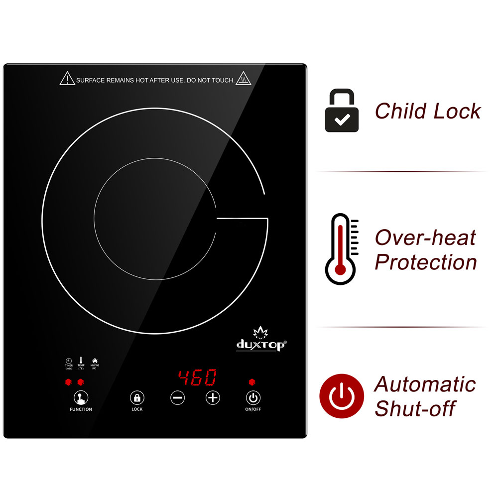 Duxtop Built-in Induction Cooktop, Portable Induction Burner 1800W 8600BI