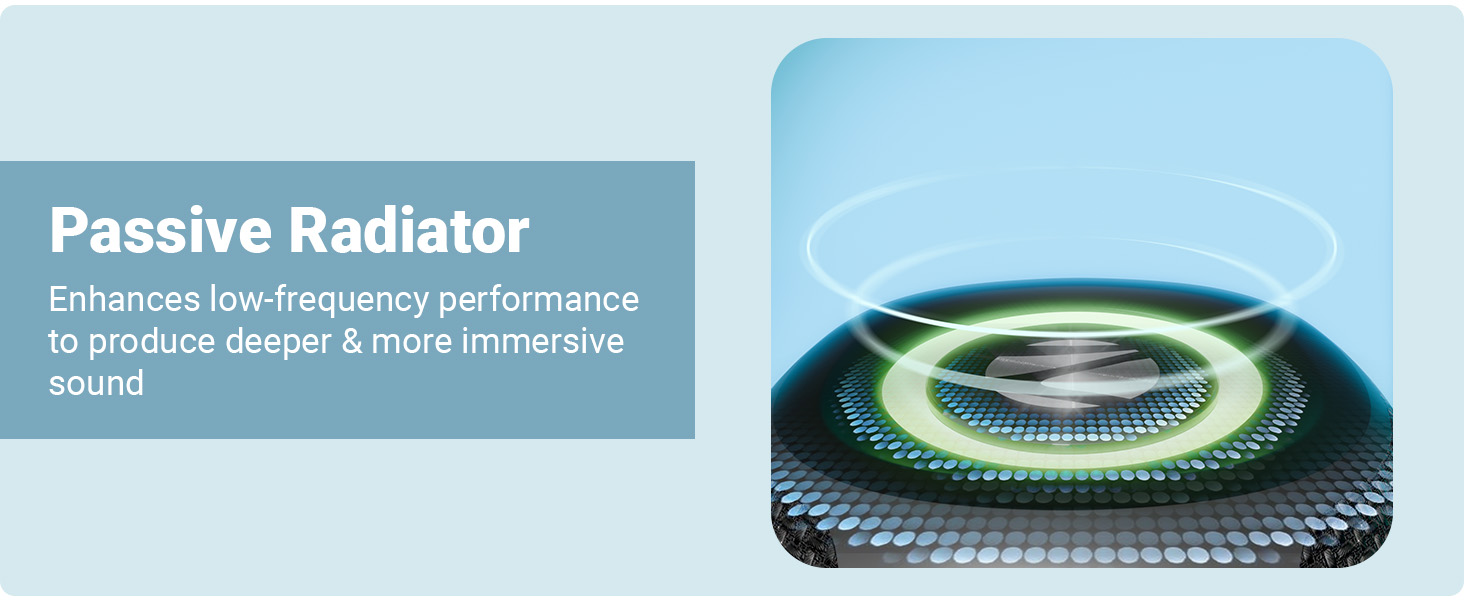 Zebronics 2026 Launch Portable Bluetooth Speaker, 5W RMS, Up to 10Hrs Playback, Passive Radiator, TWS, BT v5.4, USB & mSD, 9 RGB Modes, Splash Proof, Type-C Charging (Sonic POD 15)