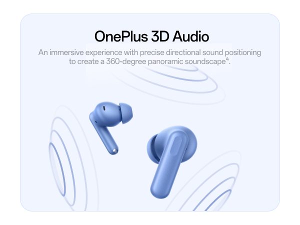 OnePlus Nord Buds 3r TWS Earbuds up to 54 Hours Playback, 2-mic Clear Calls, 3D Spatial Audio, AI Translation, 12.4mm Drivers, Dual-Device Connectivity, 47ms Low Latency - Aura Blue