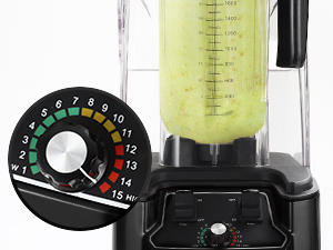 CRANDDI Commercial Blender, 2200W,80oz blender 15-speeds Control, K90 Black