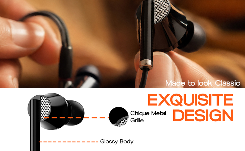 GOBOULT WiredX 250 Earphones with 3.5 mm Jack, 12mm Bass Drivers, Inline Controls, Earphones Wired Headphones with mic