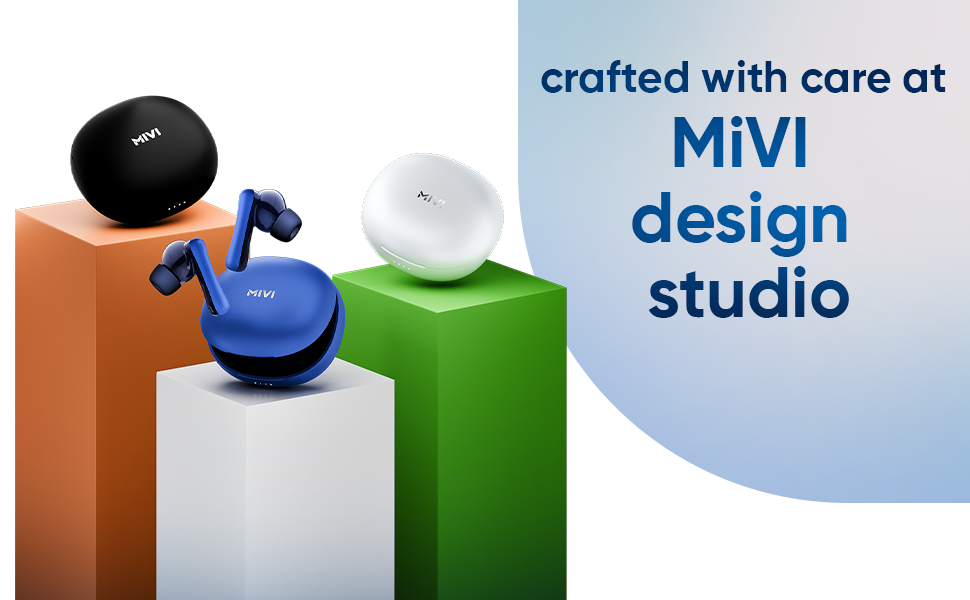 Mivi DuoPods Marathon Earbuds Wireless | Fast Charge | 70H Playtime | BT v5.3 | 13mm Drivers | Noise Cancellation | IPX4.0 TWS