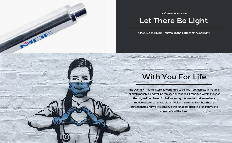 MDF Instruments, LUMiNiX Illuminator Medical Professional Diagnostic Penlight (MDF611-29)