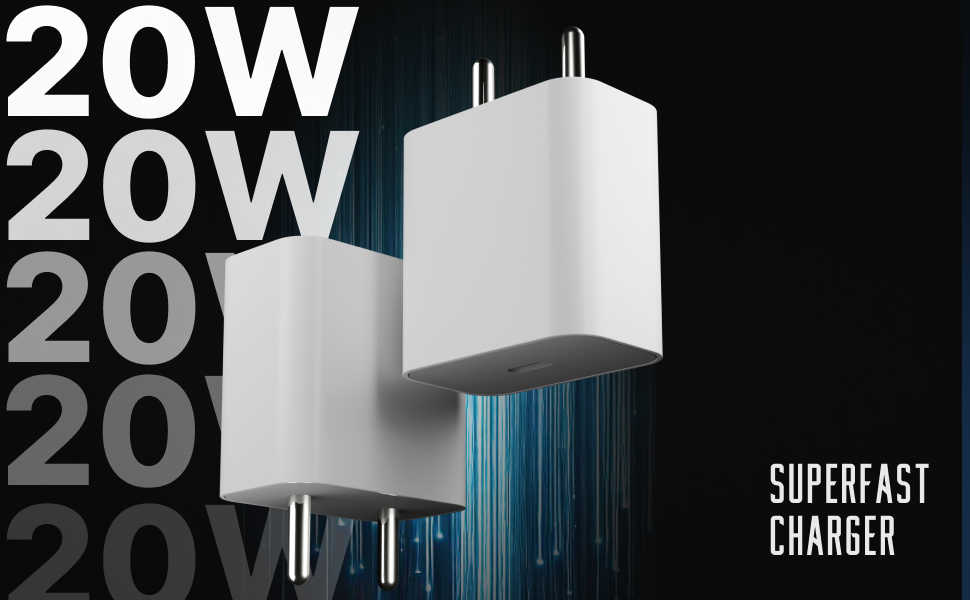 20W USB-C Charger with Type-C Cable Fast Charging for iPhone & iPad Kit