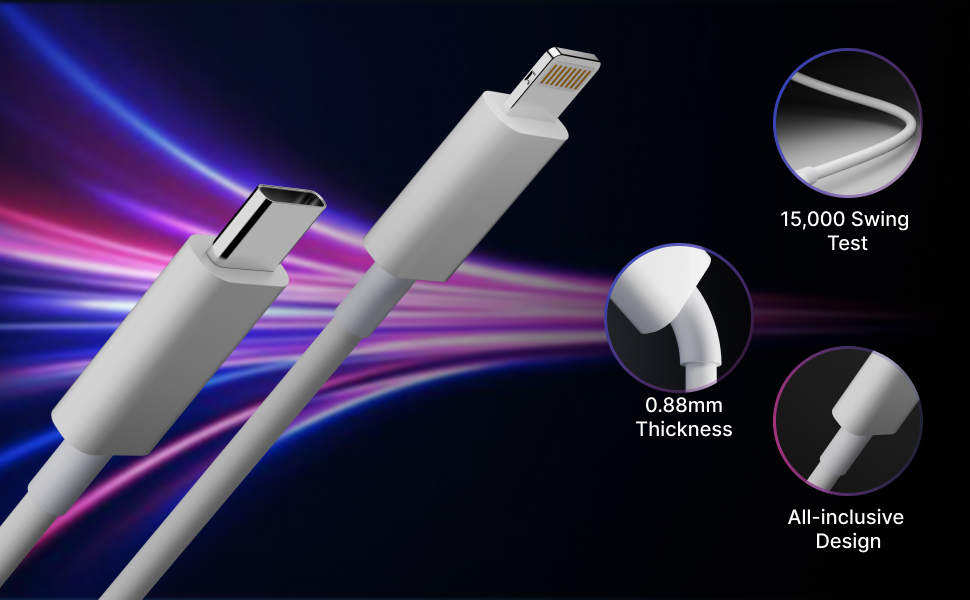 20W USB-C Charger with Type-C Cable Fast Charging for iPhone & iPad Kit