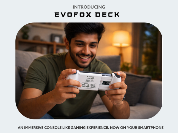 EvoFox Deck 2 Smartphone Gamepad with Hall Effect Triggers & Joysticks | Bluetooth Wireless Controller for Android, iOS, Windows, macOS & Nintendo Switch | Key Mapping, Macro Buttons, RGB Lighting
