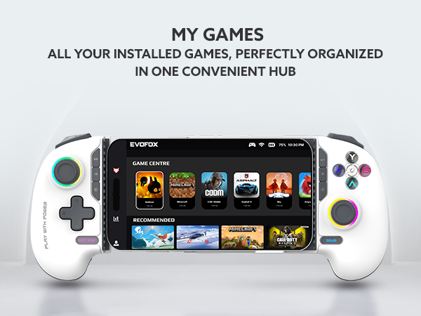 EvoFox Deck 2 Smartphone Gamepad with Hall Effect Triggers & Joysticks | Bluetooth Wireless Controller for Android, iOS, Windows, macOS & Nintendo Switch | Key Mapping, Macro Buttons, RGB Lighting