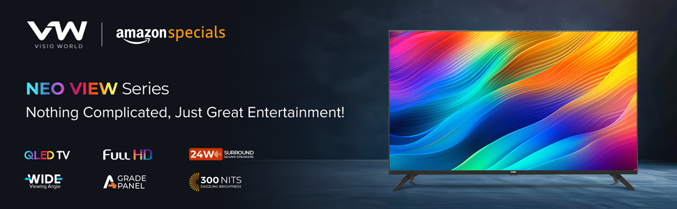 VW 100 cm (40 inches) Frameless Series HD Ready QLED TV VW40S1