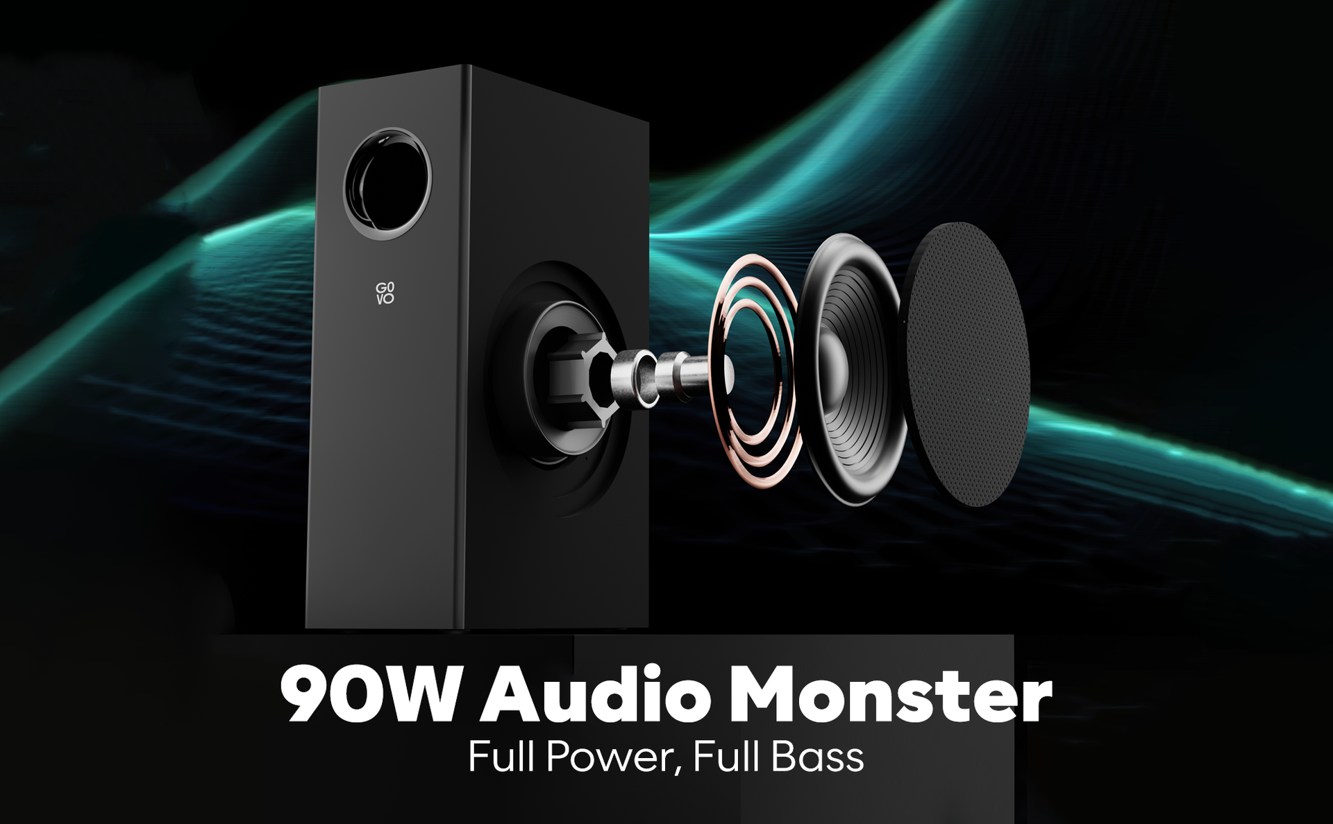 GOVO GOSURROUND 600 | 90W Soundbar | 2.1 Channel Home Theatre | Deep Bass from 4” Subwoofer | BT v5.3, HDMI, AUX, USB Connectivity | 5 EQ Modes