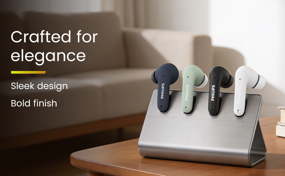 PHILIPS TAT1269 True Wireless in-Ear Earbuds with Mic, 13mm Drivers, Bluetooth 5.4, 40H Playtime, IPX5, Fast Charging, TouChannel Controls, Voice Assistant, Mono Mode, LED Indicator(Cosmic Blue)