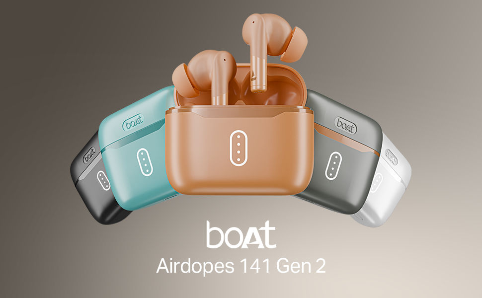 boAt Airdopes 141 Gen 2, 4 Mics ENx Tech, 48 Hrs Playback, Fast Charge, Low Latency, IPX4, v5.4 Bluetooth Earbuds, TWS Ear Buds Wireless Earphones with mic (Active Black)