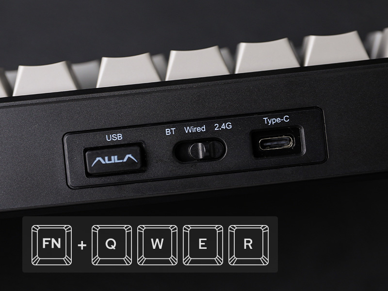 Aula F75 MAX Side-Engraved Keycaps 3 in 1 Mechanical Gaming Keyboard in 75% Layout with TFT Screen and Knob, Hot Swappable, RGB Backlight, for PC/Mac/Linux | Gradient Gray, Reaper Switch (F75MaxGrR)
