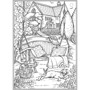 Creative Haven Country Gardens Coloring Book (Adult Coloring Books: In The Country)