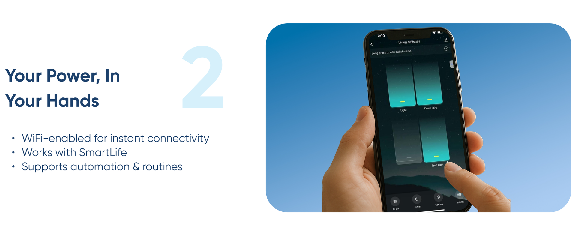 AZIOT 4 Node Smart Switch - Wifi/Bluetooth Communication - Made in India - Timer Function - Voice command (4 Node)