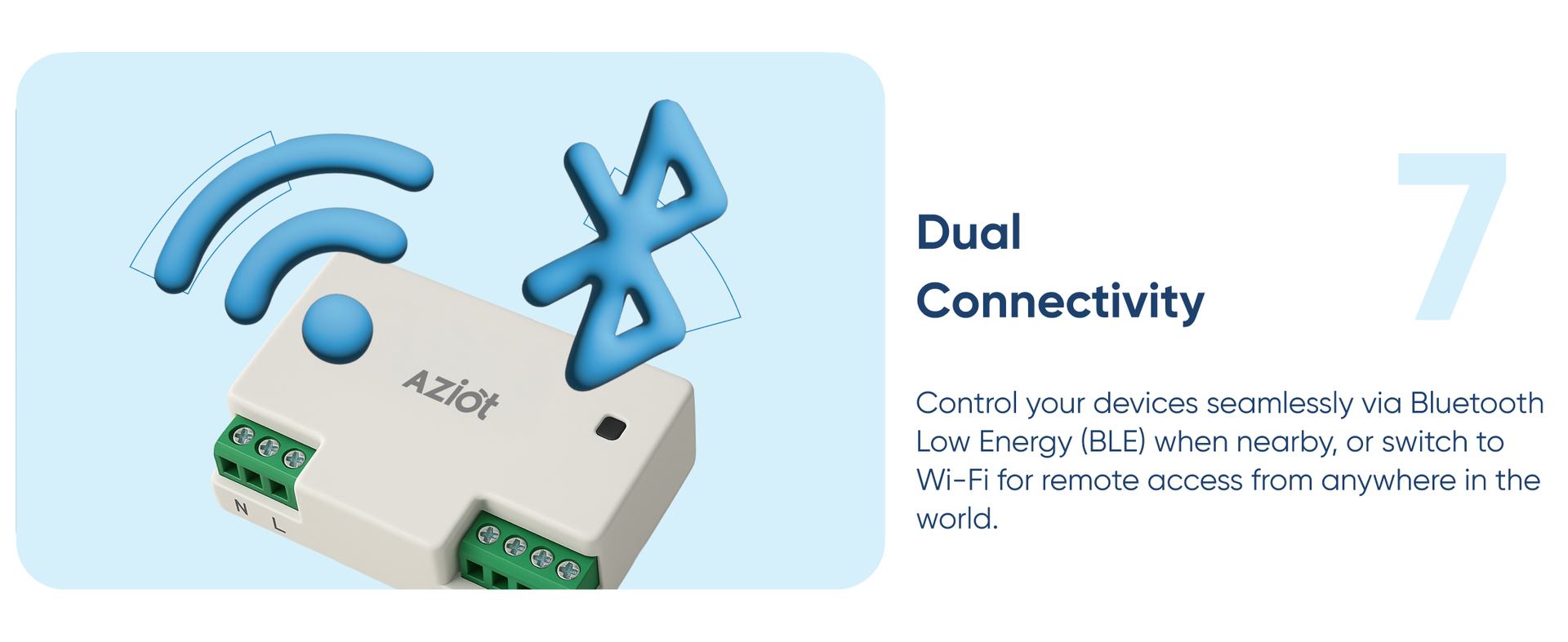 AZIOT 4 Node Smart Switch - Wifi/Bluetooth Communication - Made in India - Timer Function - Voice command (4 Node)