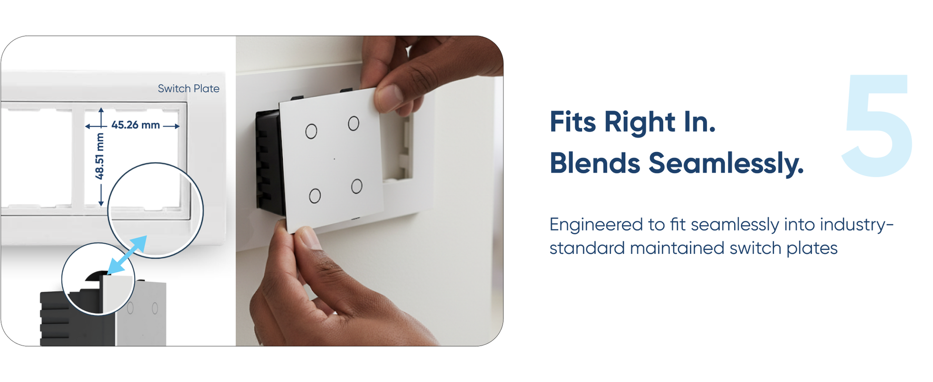 AZIOT Smart Wi-Fi Modular 4 Gang Premium Touch Switch (6 Amps Each) - GLASS (Not Acrylic): Elevate Your Home with Effortless Control (Fits in Anchor Roma Classic and Similar Plates) Home Automation