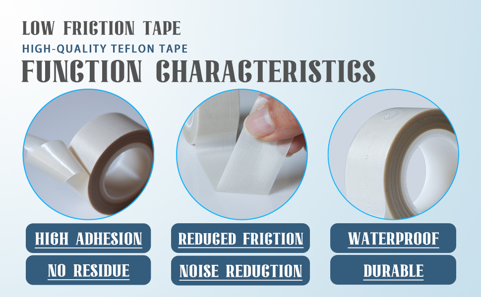 MEBMIK 1 Roll 1 Inch x 33 Feet Low Friction Drawer Slide Tape - Surface Protection for Drawer, Cabinet, Curtain, Furniture - White