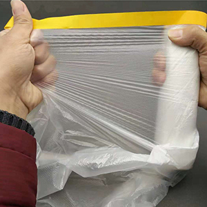 Painters Plastic With Tape, Pre-Taped Masking Film, 4 Rolls Automotive Best Tape and Drape, Paint Adhesive Protective Film Roll for Covering Skirting, Frames, Cars and Auto Body (5 X 65-Feet)