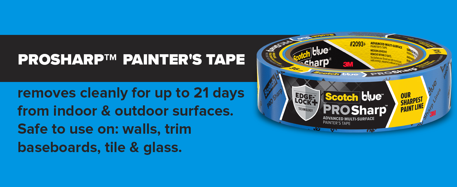 ScotchBlue Original Multi-Surface Painters Tape, 1.5 Inch Wide (1.41 In. x 60 Yds) 3 Rolls, Blue Paint Tape Protects Surfaces and Removes Easily, Masking Tape for Indoor and Outdoor Use (2090-36AP3)