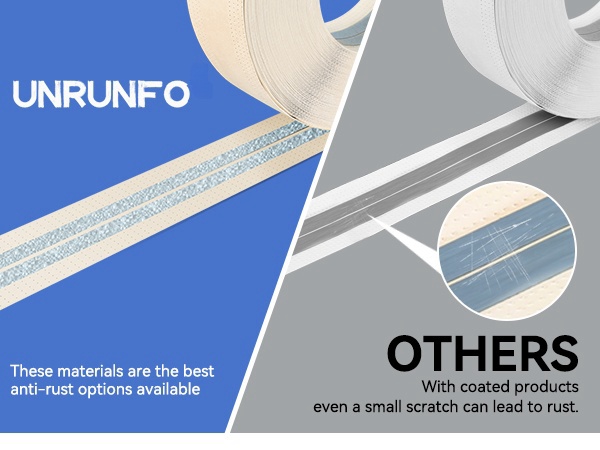UNRUNFO-Reinforced-Drywall-Corner-Tape-for-Walls - Drywall Inside Outside Corner Tape with Metal, 2IN*100FT,1*ROLL, No Adhesive Side