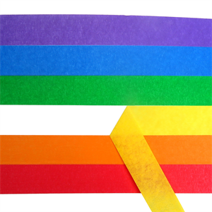 Colored Masking Tape, 1 in x 55 yd, 6 Rolls
