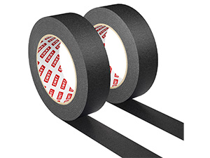 SWRT Black Masking Tape 1 Inch x 55 Yards, 2 Rolls, Medium Adhesion
