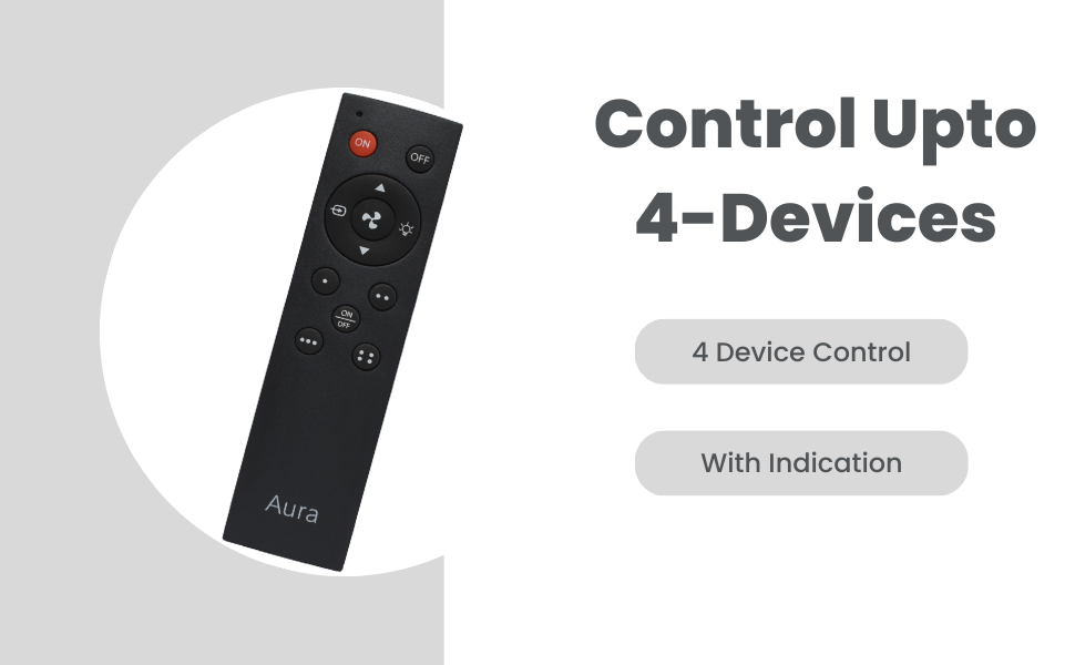 Aura Home Automation Remote Controlled Switches (Four Channel Switch V2)