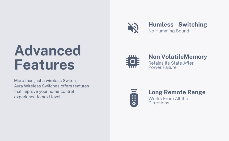 Aura Home Automation Remote Controlled Switches (Four Channel Switch V2)