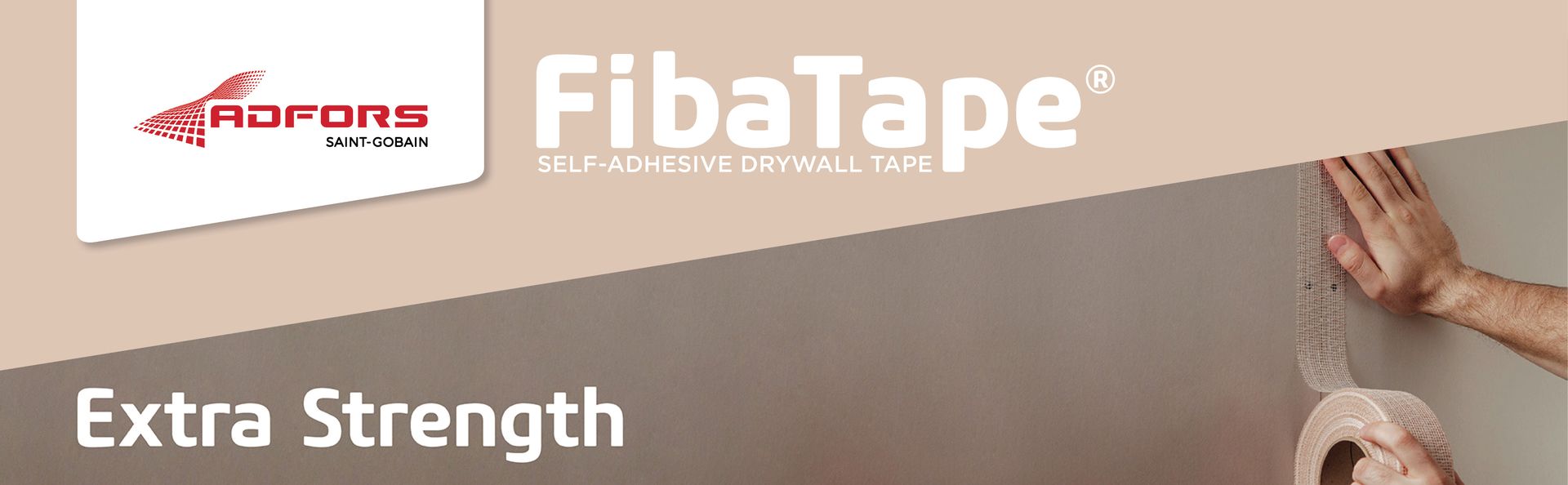 ADFORS FibaTape FDW8666-U 2-3/8x250 Extra Strength Drywall Joint Tape, Beige