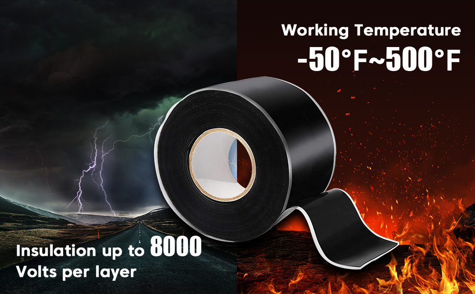 Self Fusing Silicone Tape for Plumbing Hose Repair, Waterproof Tape 10 Feet