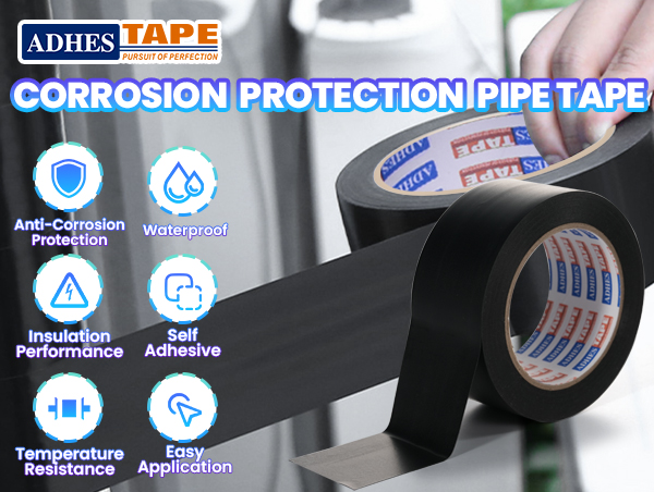 ADHES Corrosion Protection Pipe Tape, 2 Inch X 36 Yds(108FT) 6.0Mil