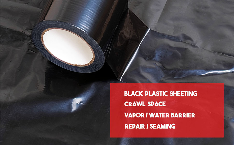 Vapor Barrier Tape, Insulation Tape, Seam Tape Crawl Space Tape, 4'' X200FT