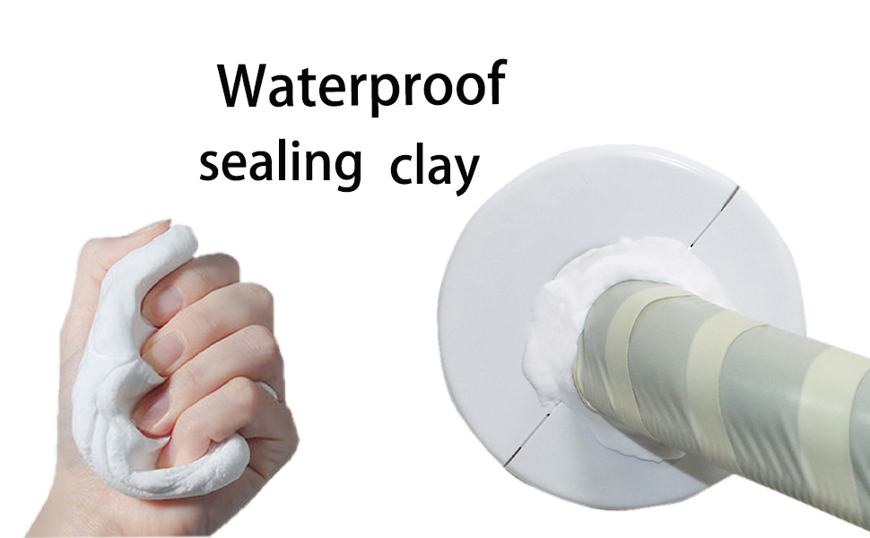 8-Pack White Sealant Clay Duct Seal Putty, Plumbers Putty for Wall Holes AC Gaps Drain Pipe Sealing, Indoor Outdoor Waterproof Repair, Wall Hole, Air Conditioning Hole, Drains & Wiring Gaps