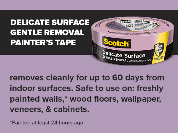 Scotch Painter's Tape 1.41 inches Original Multi-Surface Painter's Tape, x 60 yards (360 yards total), 2090, 6 Rolls, Blue, 6 Foot