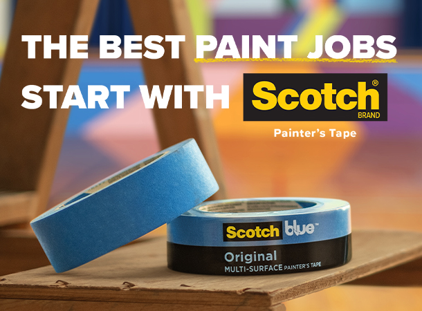 Scotch Painter's Tape 1.41 inches Original Multi-Surface Painter's Tape, x 60 yards (360 yards total), 2090, 6 Rolls, Blue, 6 Foot
