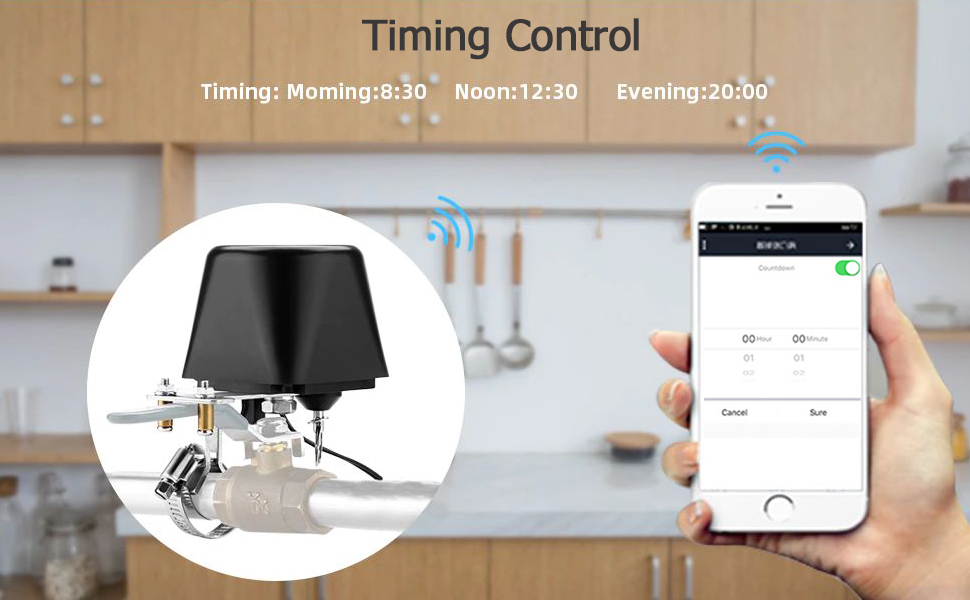 Protium Smart Water Valve, WIFI Control Water Valve manipulator Compatible with Alexa, and smart life app