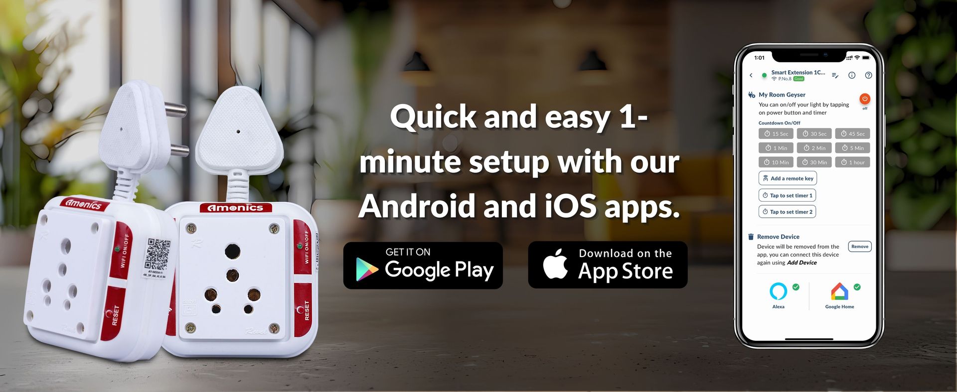 Smart Plug 16amp | 3500W Heavy Load | App | IR Remote, Alexa & Home Compatible | Geyser Automation | Smart Socket for 16A Appliances