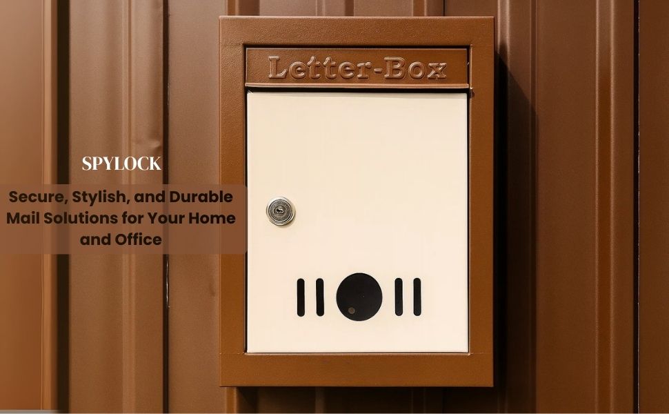 High Grade Metal Mail Box Letter Box (Brown) for Home and Gate Office Wall Mount Box Size 9 * 11 * 3 inch