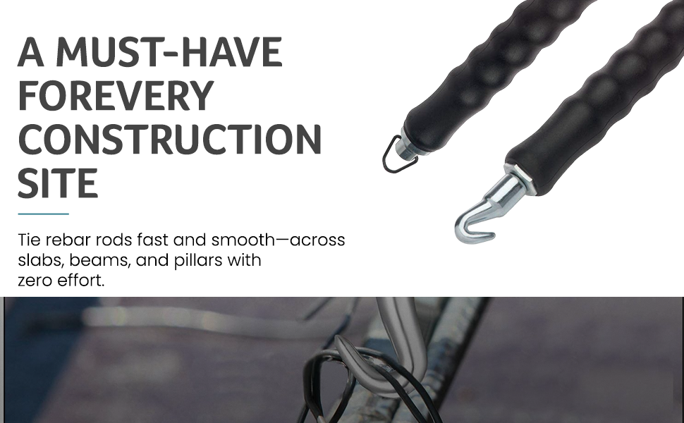 AASONS Semi Automatic Fast Rebar Wire Twisting Or Tying Machine, Concrete Slab Work Metal Wire Twister Fence Like Pliers Pull Tie Tool 32cm Long