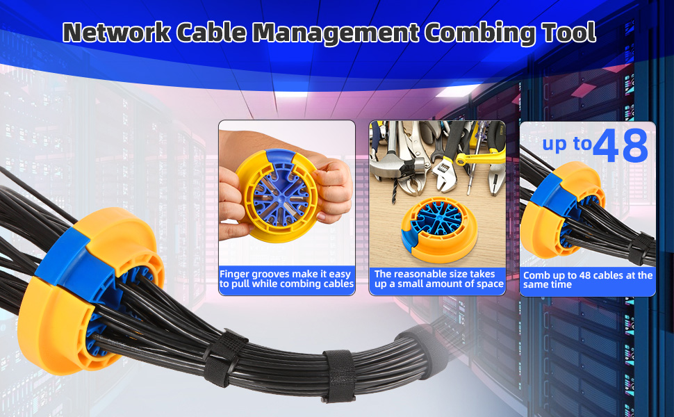 Serplex Cable Comb Tool, Up To 1/4 Inch, Networking Wire Manager