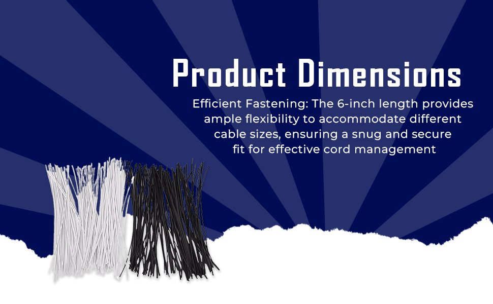 HAKUHO 200-Piece Reusable Metallic Twist Cable Ties - Fasten and Organize Wires with Ease (6 Inch, Black and White) - Durable Cord Management Solution