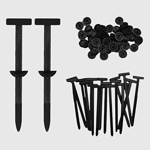 STHIRA 50Pcs Nylon T-Type Push Mount Cable Ties for Automotive Panels