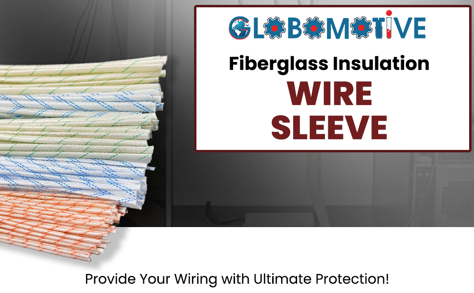 Globomotive Fiberglass Insulation Wire Sleeve with Silicone Coated – High-Temperature Insulation Tube for Wire Protection (5 Meter, 2 mm) (1 Meter Each)