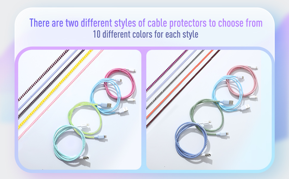Kaelan Spiral Cable Protector (2 Pcs) 1 Meters Each-Full Size Cable Cord (Orange)