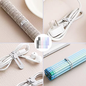 Verilux® 20Pcs Adjustable Cable Organisers, 5.12 inches Wire Organiser