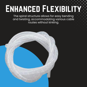 12mm X 25 Meter Cable Protector Sleeve Spiral Wire Sleeve Cable Wrap Polyethylene for Robotics Machinery White and 3D Printer CNC Machine Computer PC TV or Electric Wires Used for Commercial Areas
