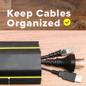Dolphy Floor Cable Cover, 5 Meter Floor Cords, Cables and Wires Protector 1 Channels,Perfect for Office, Home, Workshop, Warehouse, Concert, or Other Outdoor Surroundings